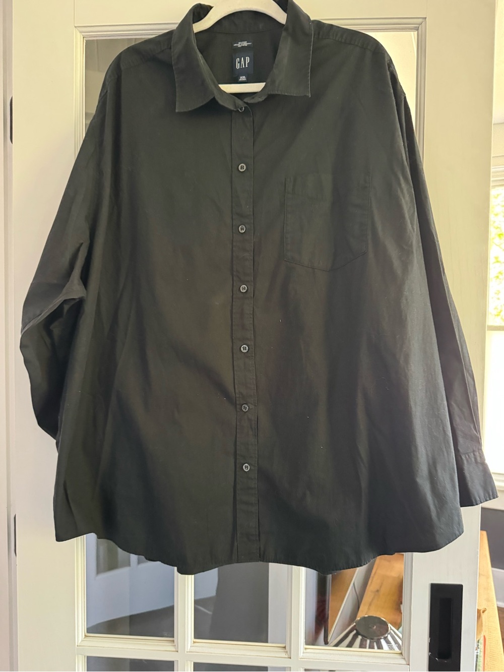 GAP Big Shirt Black Women's Button-Down Shirt